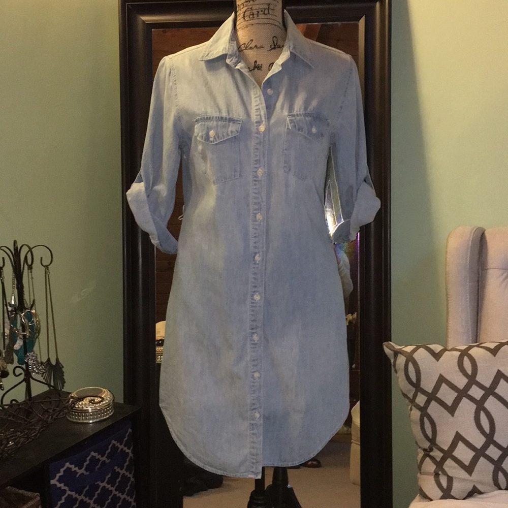 Chambray Button-up Dress